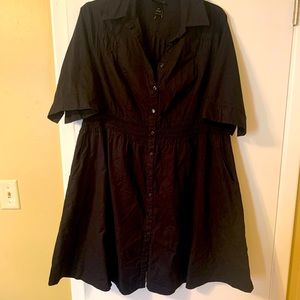 Lane Bryant Black Shirt Dress